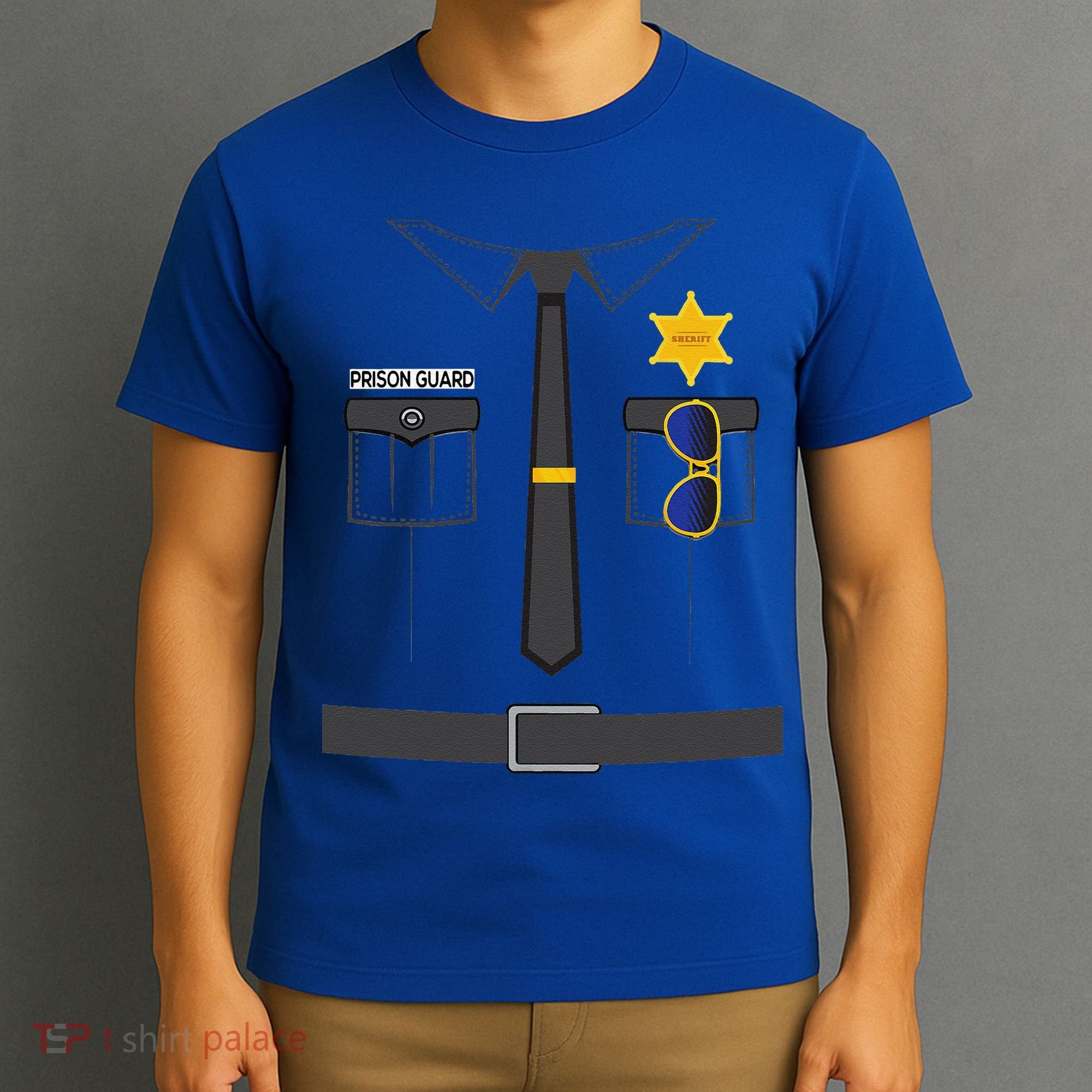 Prison Guard Correctional Officer Easy Halloween Costume Fun T-Shirt