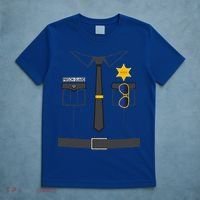 Prison Guard Correctional Officer Easy Halloween Costume Fun T-Shirt thumb 5