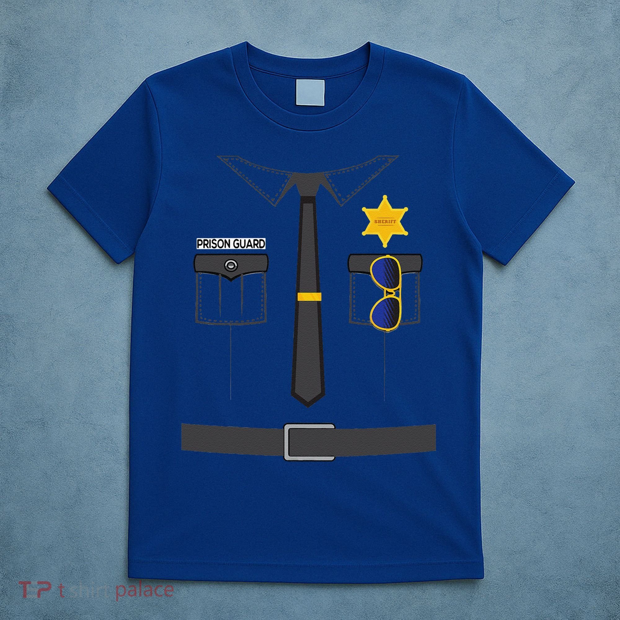 Prison Guard Correctional Officer Easy Halloween Costume Fun T-Shirt
