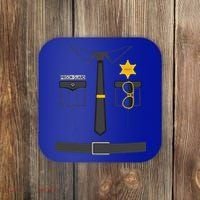 Prison Guard Correctional Officer Easy Halloween Costume Fun Coaster thumb 0