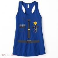 Prison Guard Correctional Officer Easy Halloween Costume Fun Women's Tank Top thumb 0