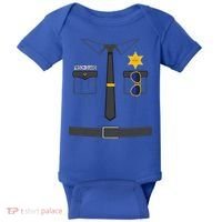 Prison Guard Correctional Officer Easy Halloween Costume Fun Baby Bodysuit thumb 0