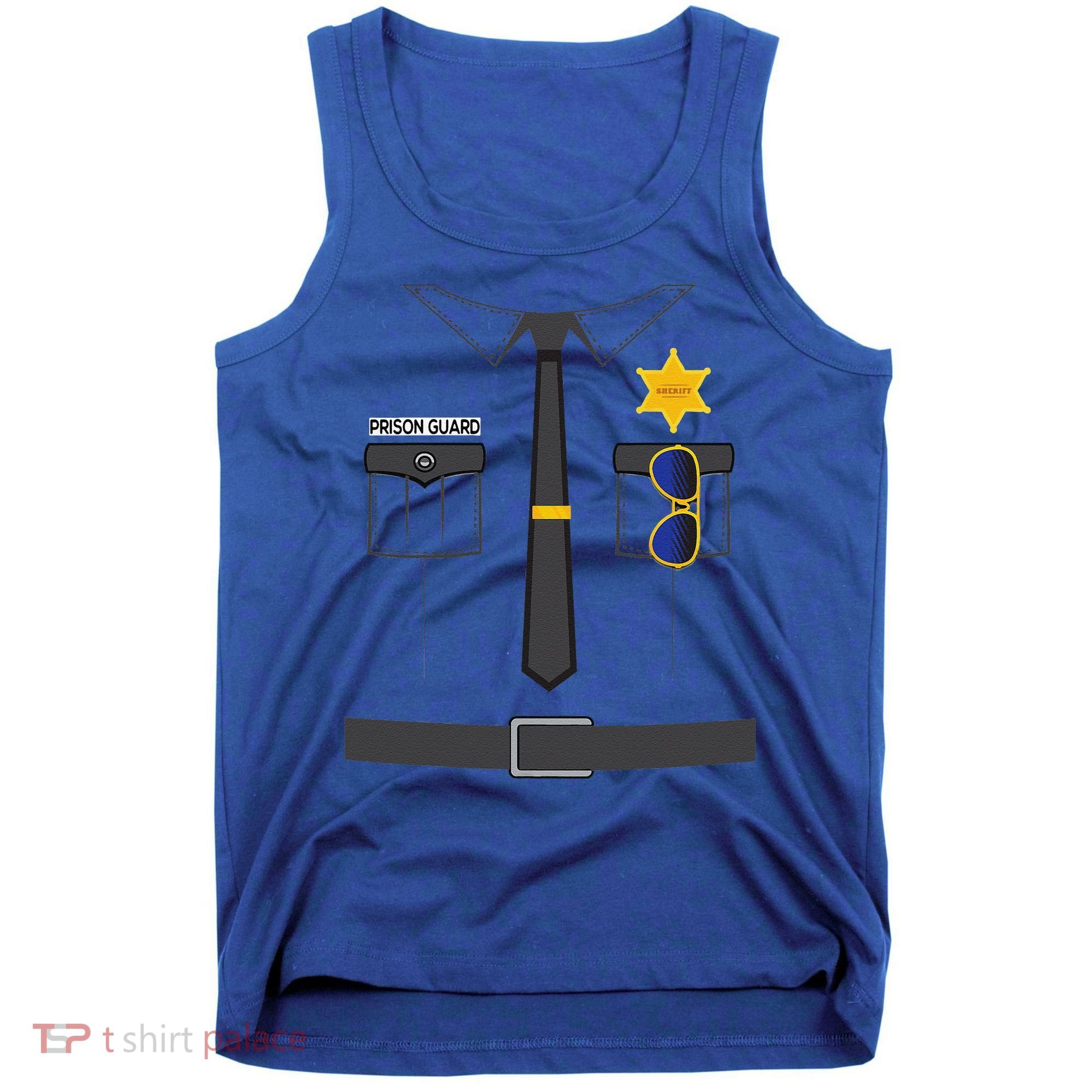 Prison Guard Correctional Officer Easy Halloween Costume Fun Tank Top