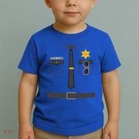 Prison Guard Correctional Officer Easy Halloween Costume Fun Toddler T-Shirt thumb 2