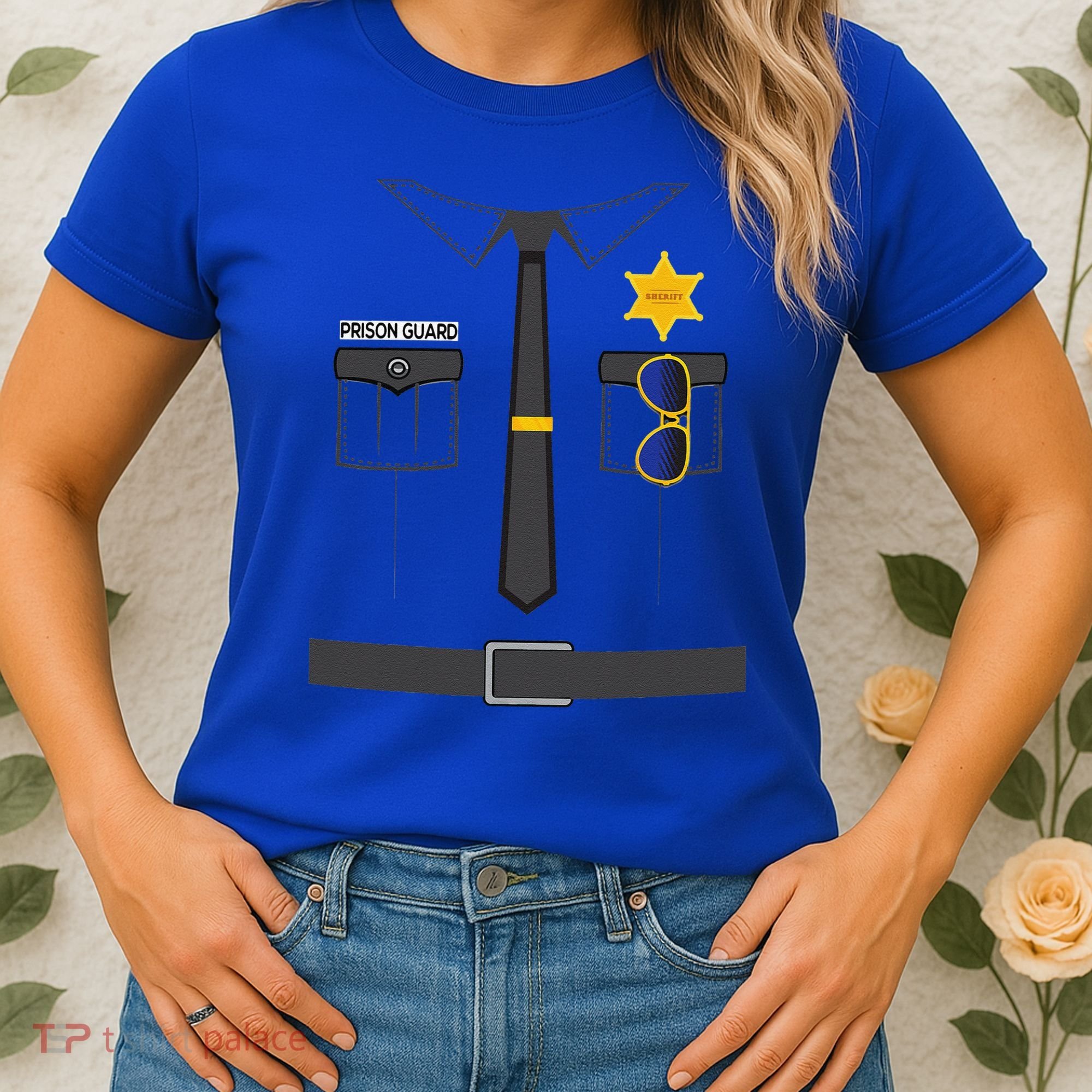 Prison Guard Correctional Officer Easy Halloween Costume Fun Women's T-Shirt