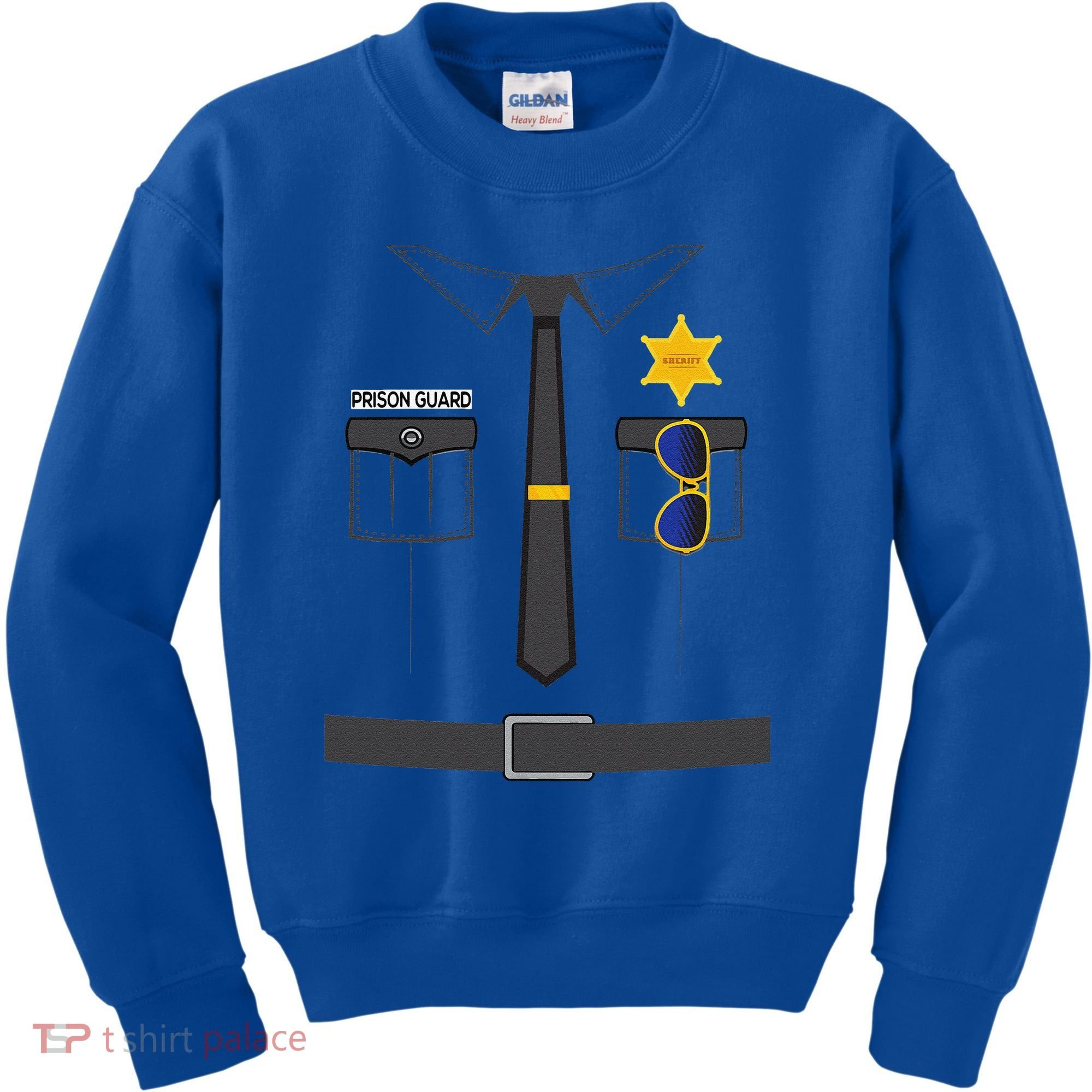 Prison Guard Correctional Officer Easy Halloween Costume Fun Kids Sweatshirt
