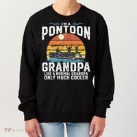 Pontoon Grandpa Captain Retro Funny Boating Fathers Day Gift Women's Sweatshirt thumb 0