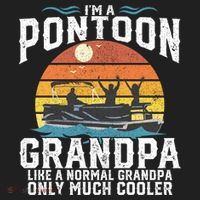 Pontoon Grandpa Captain Retro Funny Boating Fathers Day Gift Beanie thumb 2