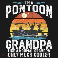 Pontoon Grandpa Captain Retro Funny Boating Fathers Day Gift Women's Hoodie thumb 2