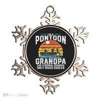 Pontoon Grandpa Captain Retro Funny Boating Fathers Day Gift Ornament thumb 0