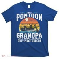 Pontoon Grandpa Captain Retro Funny Boating Fathers Day Gift T-Shirt thumb 0