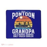 Pontoon Grandpa Captain Retro Funny Boating Fathers Day Gift Mousepad thumb 0