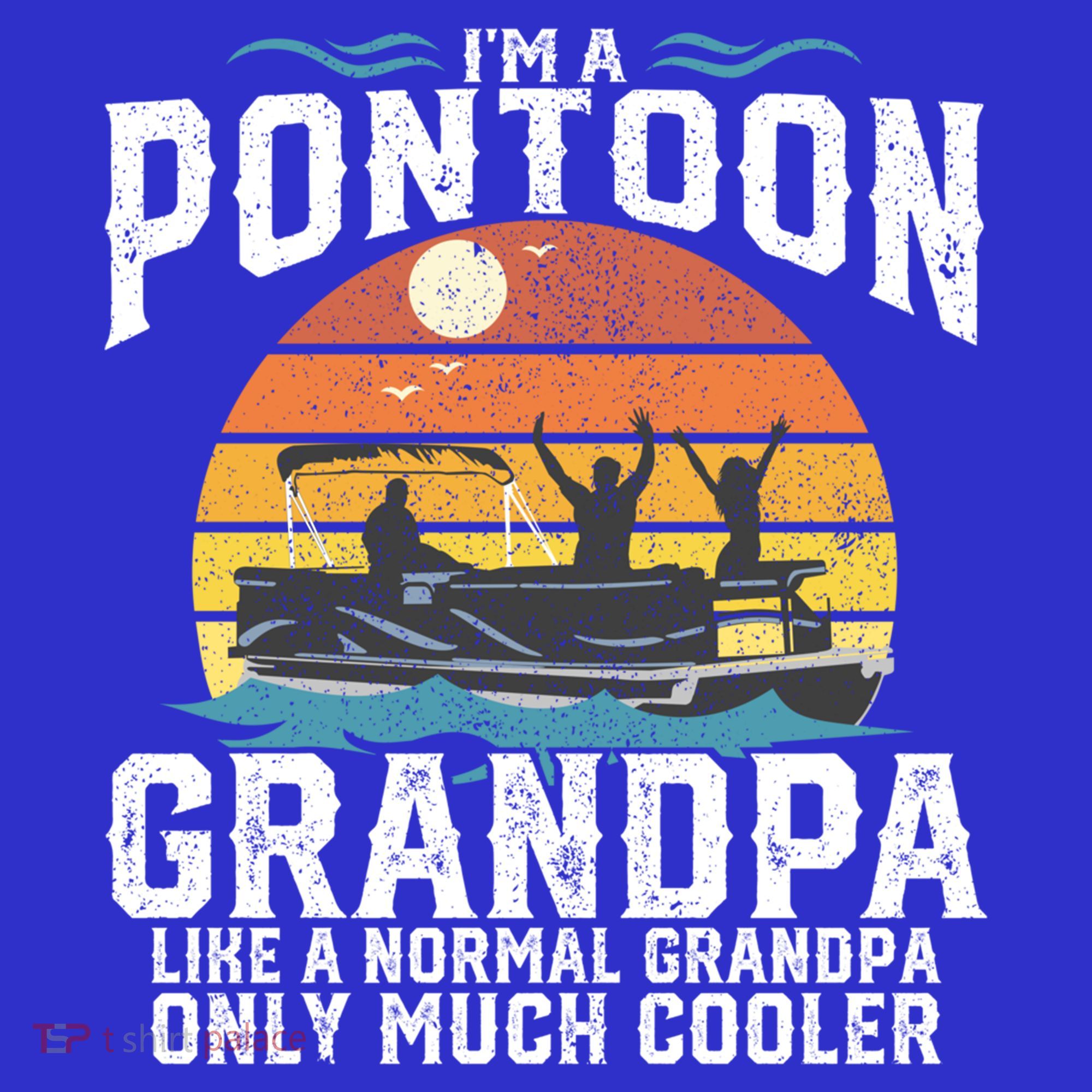 Pontoon Grandpa Captain Retro Funny Boating Fathers Day Gift Women's Tank Top