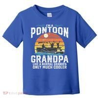 Pontoon Grandpa Captain Retro Funny Boating Fathers Day Gift Toddler T-Shirt thumb 0