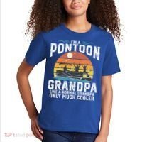 Pontoon Grandpa Captain Retro Funny Boating Fathers Day Gift Kids T-Shirt thumb 2