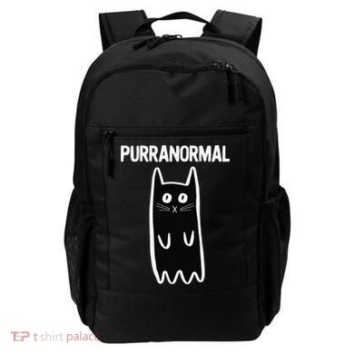 Purranormal Ghost Cat Paranormal Halloween Kitty Cat Backpack