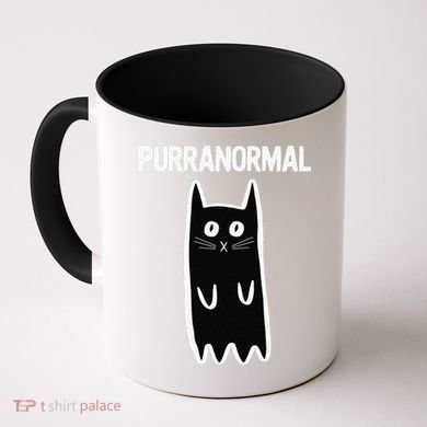 Purranormal Ghost Cat Paranormal Halloween Kitty Cat Coffee Mug