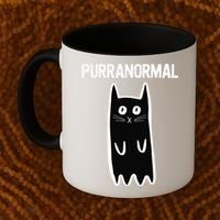 Purranormal Ghost Cat Paranormal Halloween Kitty Cat Coffee Mug thumb 2