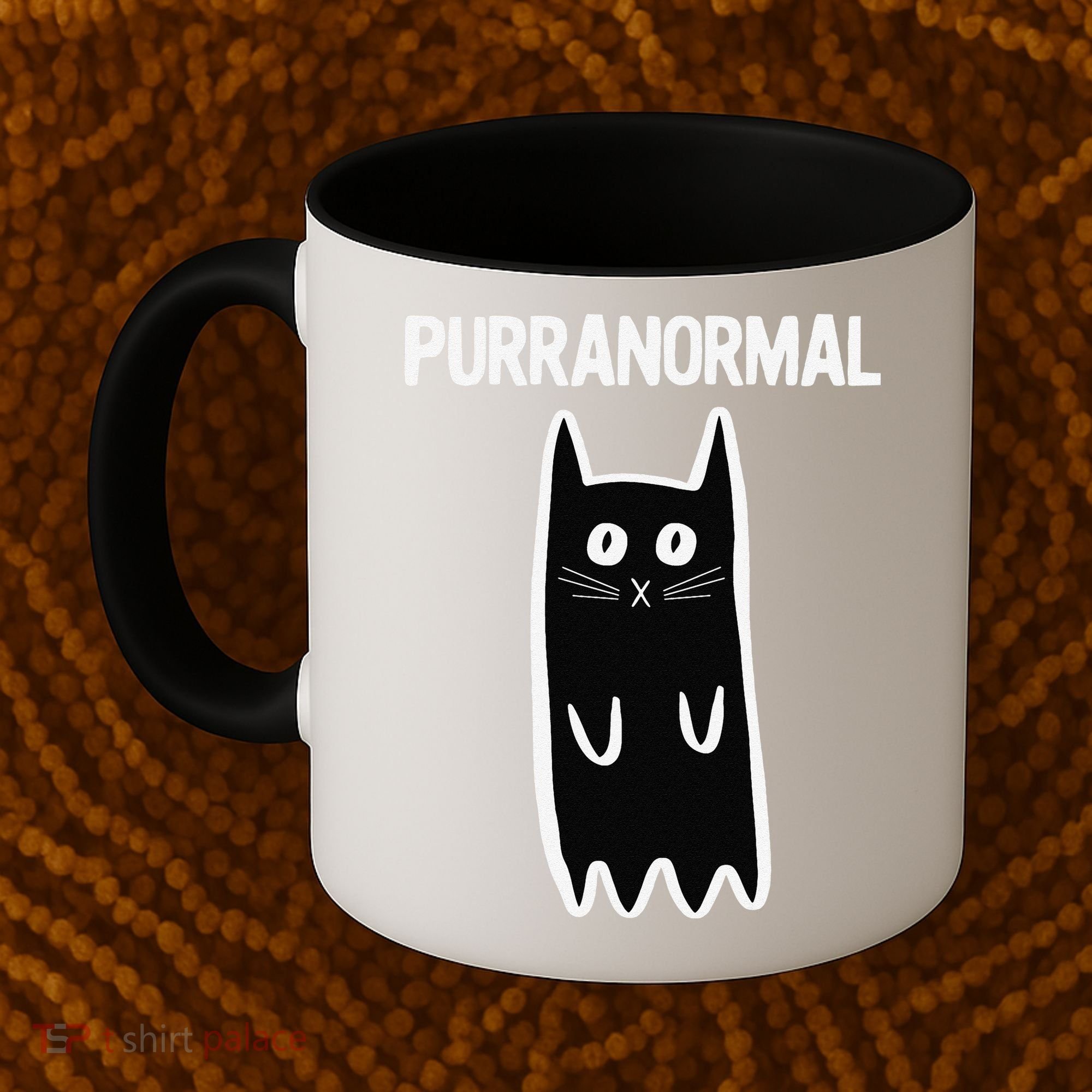 Purranormal Ghost Cat Paranormal Halloween Kitty Cat Coffee Mug