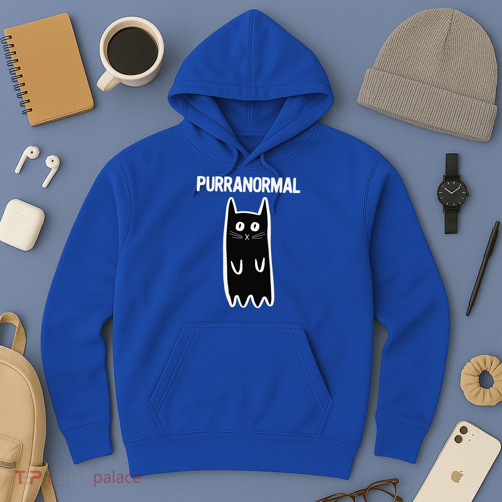 Purranormal Ghost Cat Paranormal Halloween Kitty Cat Hoodie