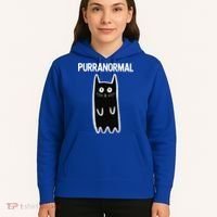 Purranormal Ghost Cat Paranormal Halloween Kitty Cat Hoodie thumb 5
