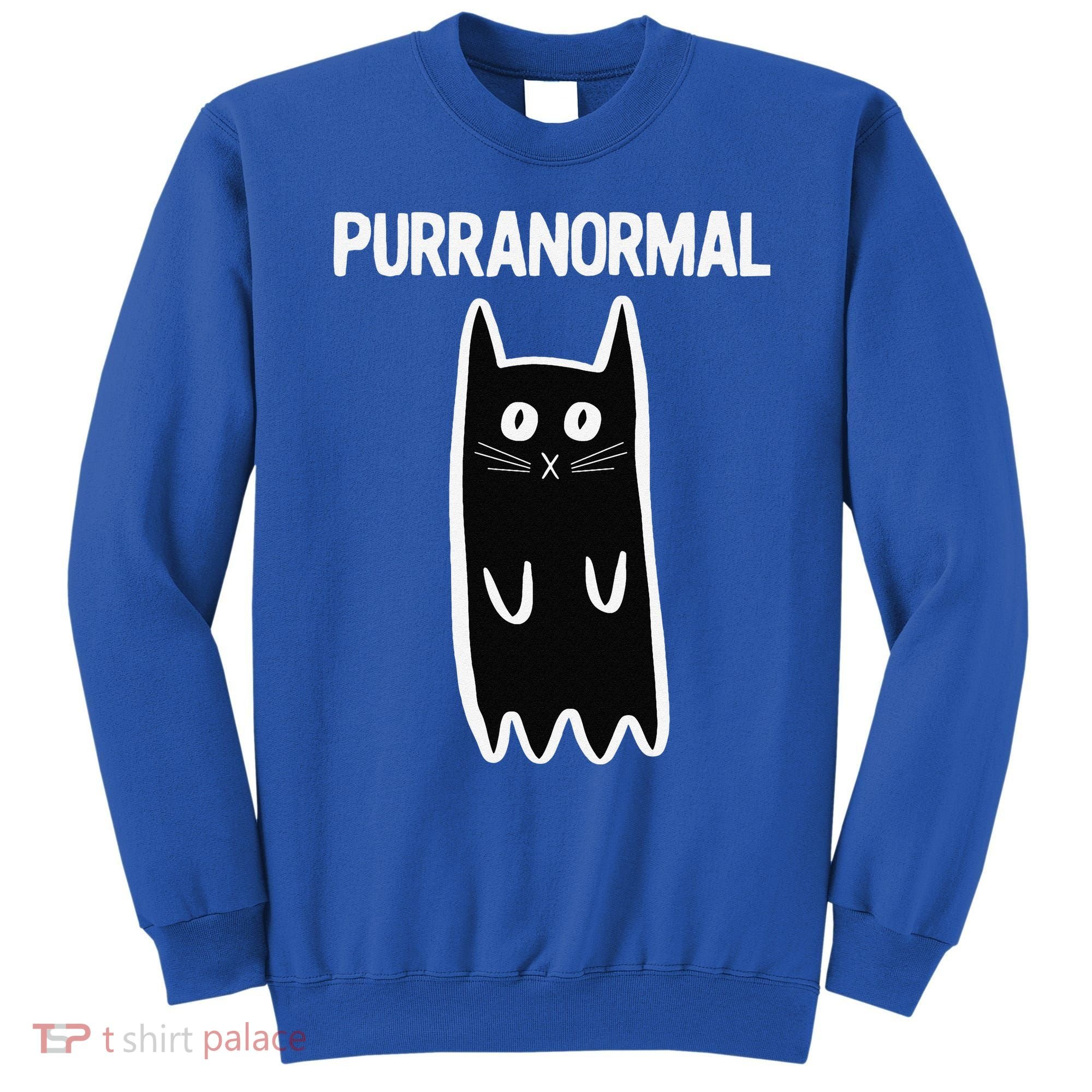 Purranormal Ghost Cat Paranormal Halloween Kitty Cat Sweatshirt