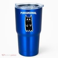 Purranormal Ghost Cat Paranormal Halloween Kitty Cat Tumbler thumb 0