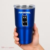 Purranormal Ghost Cat Paranormal Halloween Kitty Cat Tumbler thumb 2