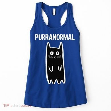 Purranormal Ghost Cat Paranormal Halloween Kitty Cat Women's Tank Top