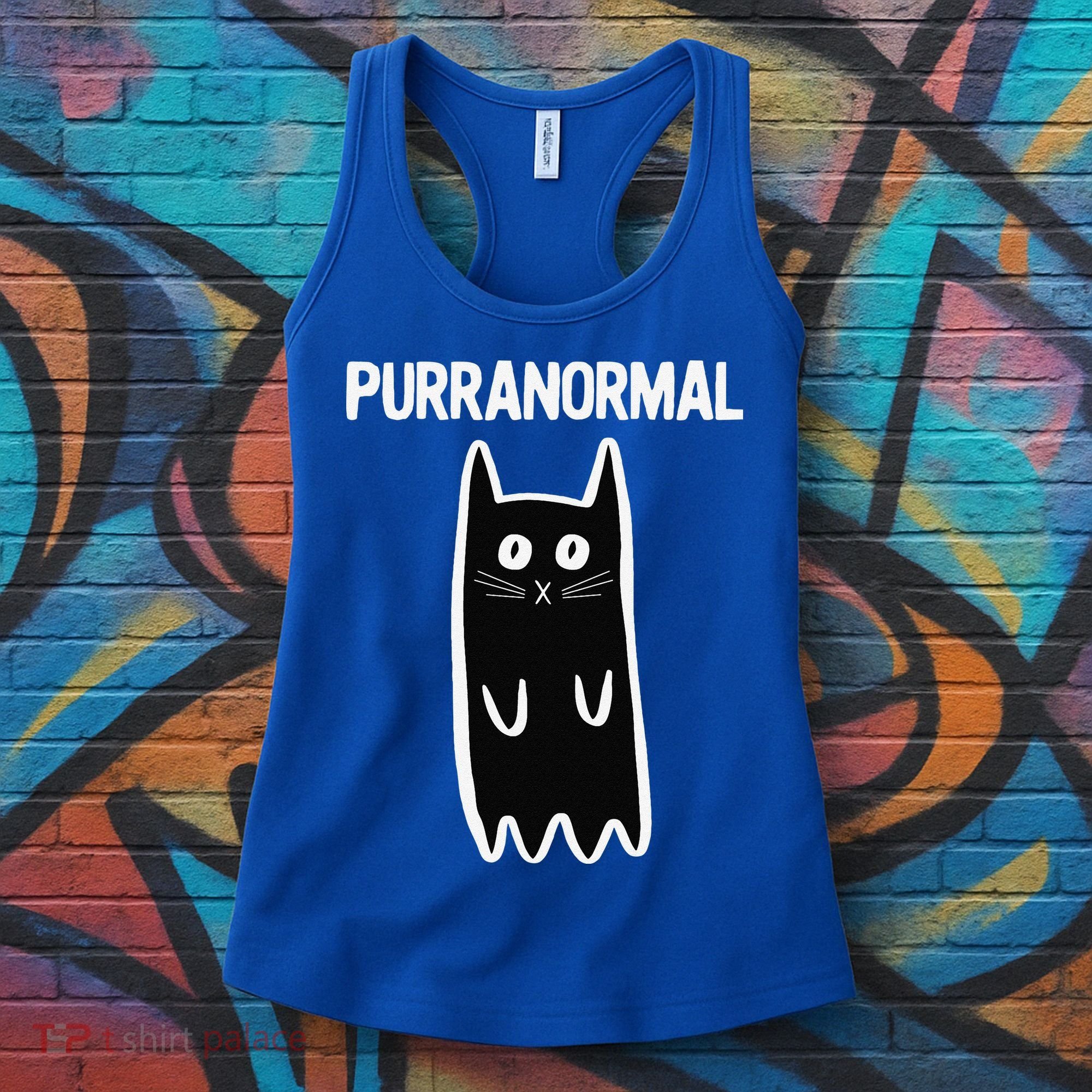 Purranormal Ghost Cat Paranormal Halloween Kitty Cat Women's Tank Top