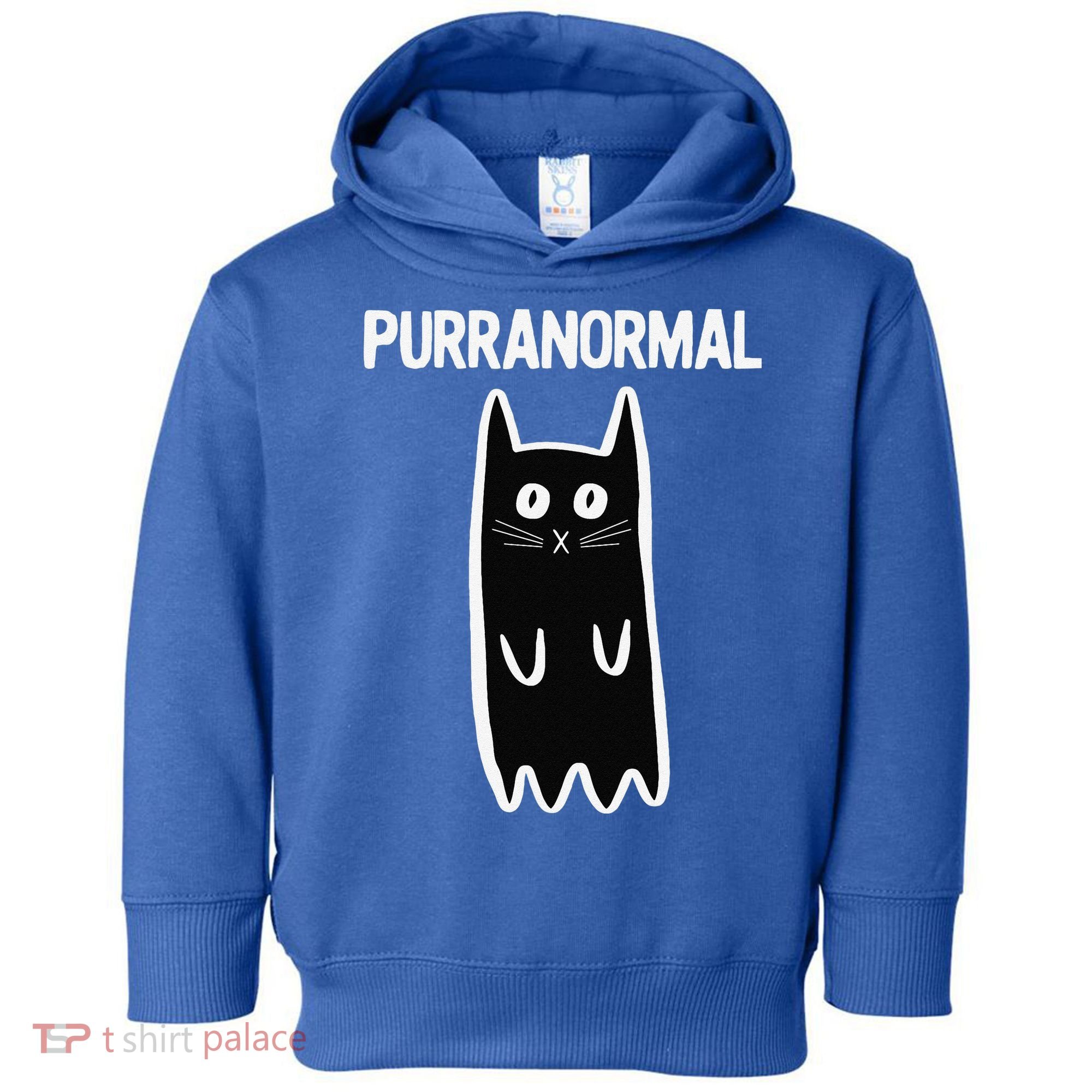 Purranormal Ghost Cat Paranormal Halloween Kitty Cat Toddler Hoodie