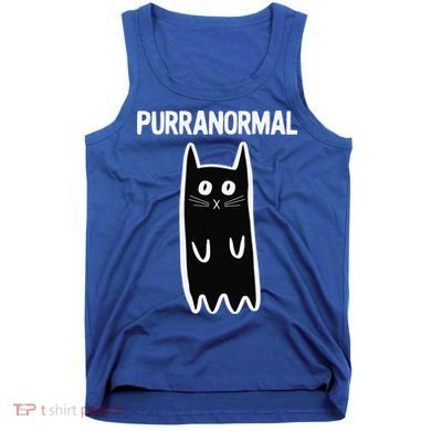 Purranormal Ghost Cat Paranormal Halloween Kitty Cat Tank Top