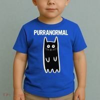 Purranormal Ghost Cat Paranormal Halloween Kitty Cat Toddler T-Shirt thumb 2