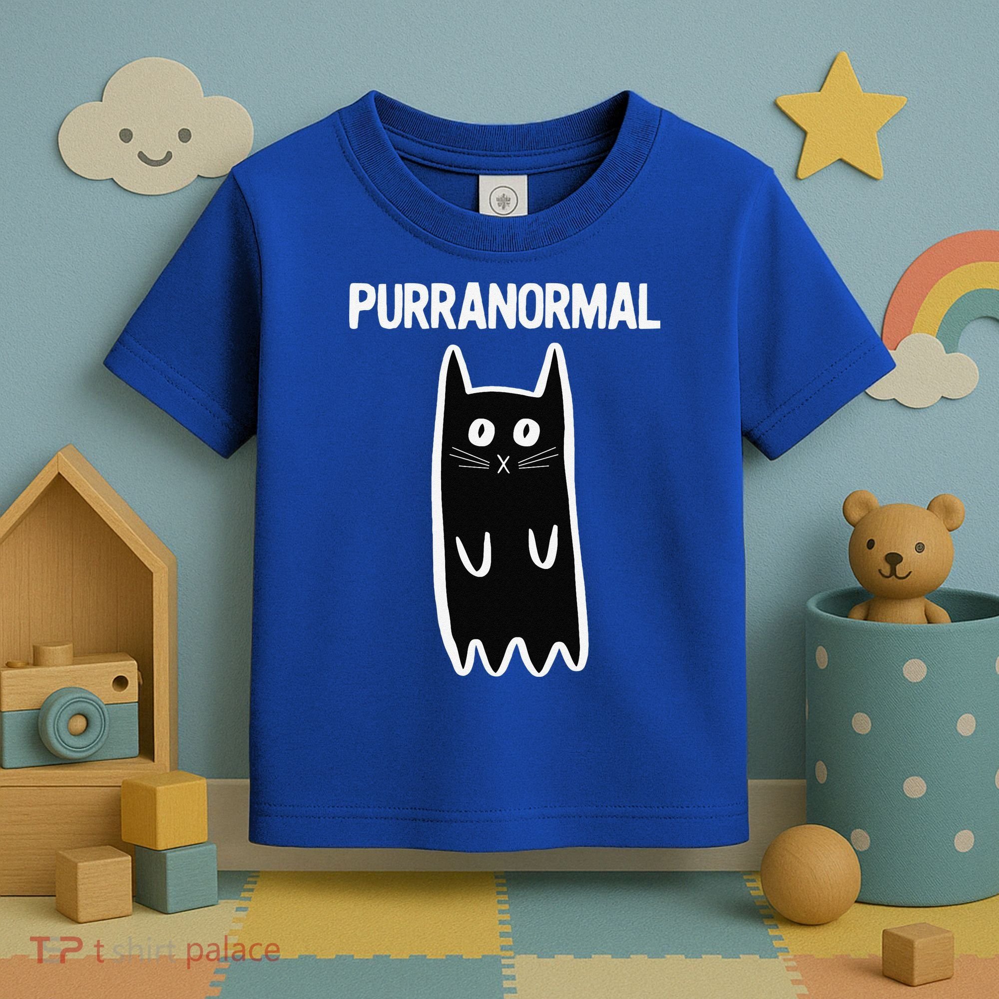 Purranormal Ghost Cat Paranormal Halloween Kitty Cat Toddler T-Shirt