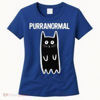 Purranormal Ghost Cat Paranormal Halloween Kitty Cat Women's T-Shirt thumb 0