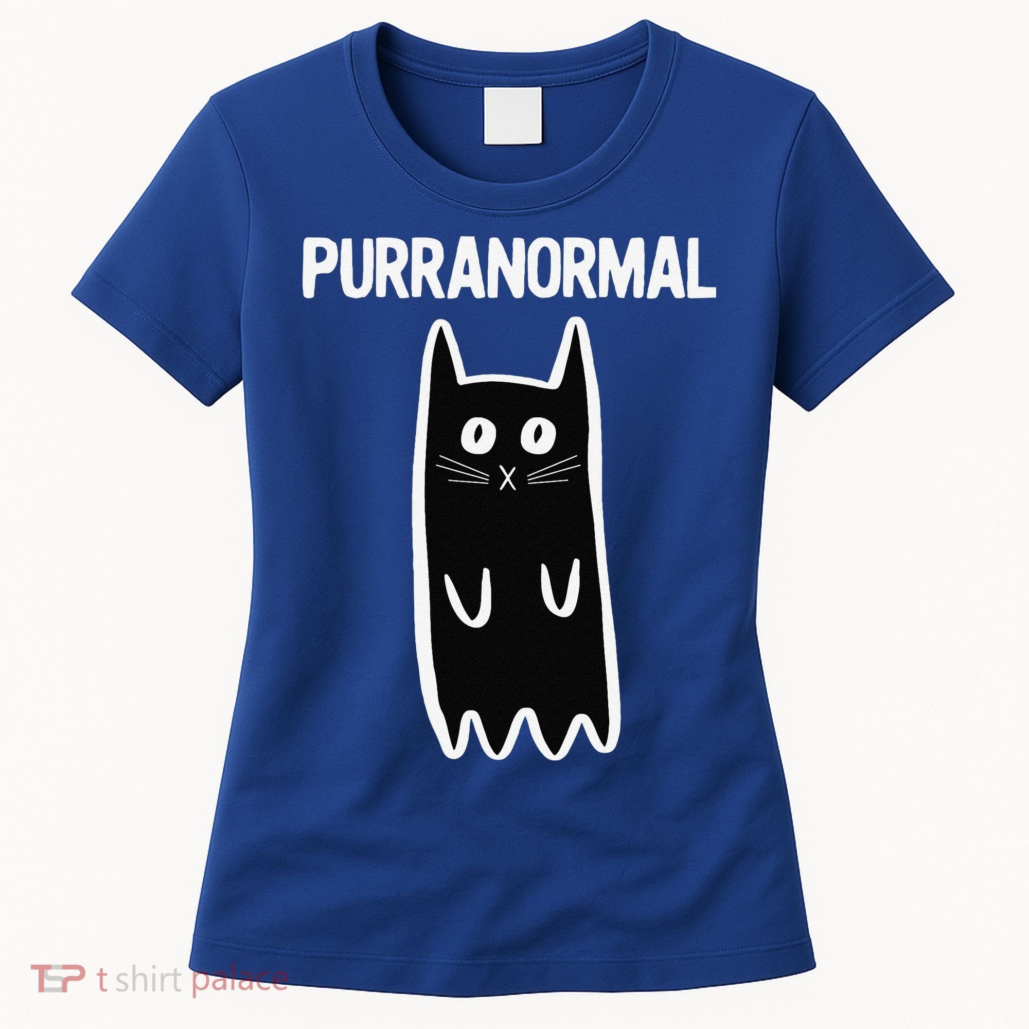 Purranormal Ghost Cat Paranormal Halloween Kitty Cat Women's T-Shirt
