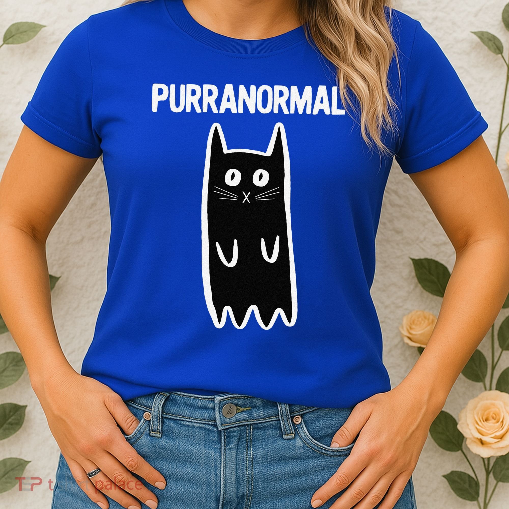 Purranormal Ghost Cat Paranormal Halloween Kitty Cat Women's T-Shirt