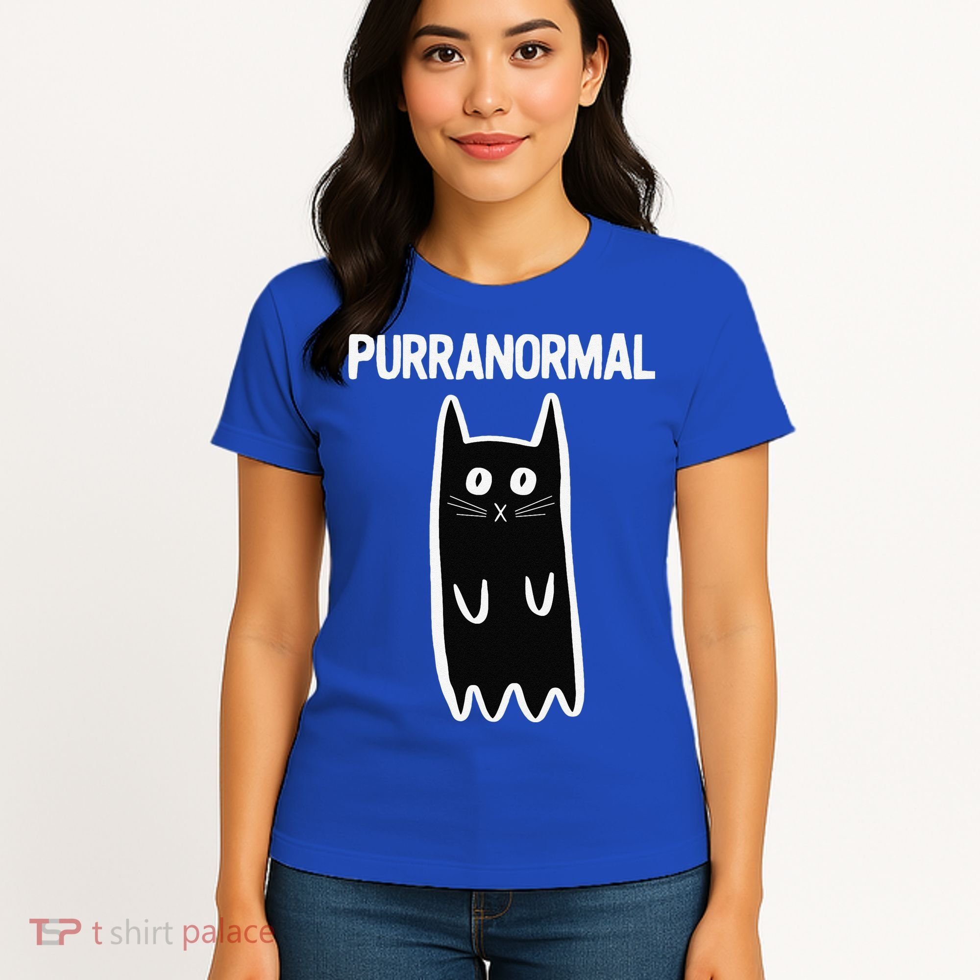 Purranormal Ghost Cat Paranormal Halloween Kitty Cat Women's T-Shirt