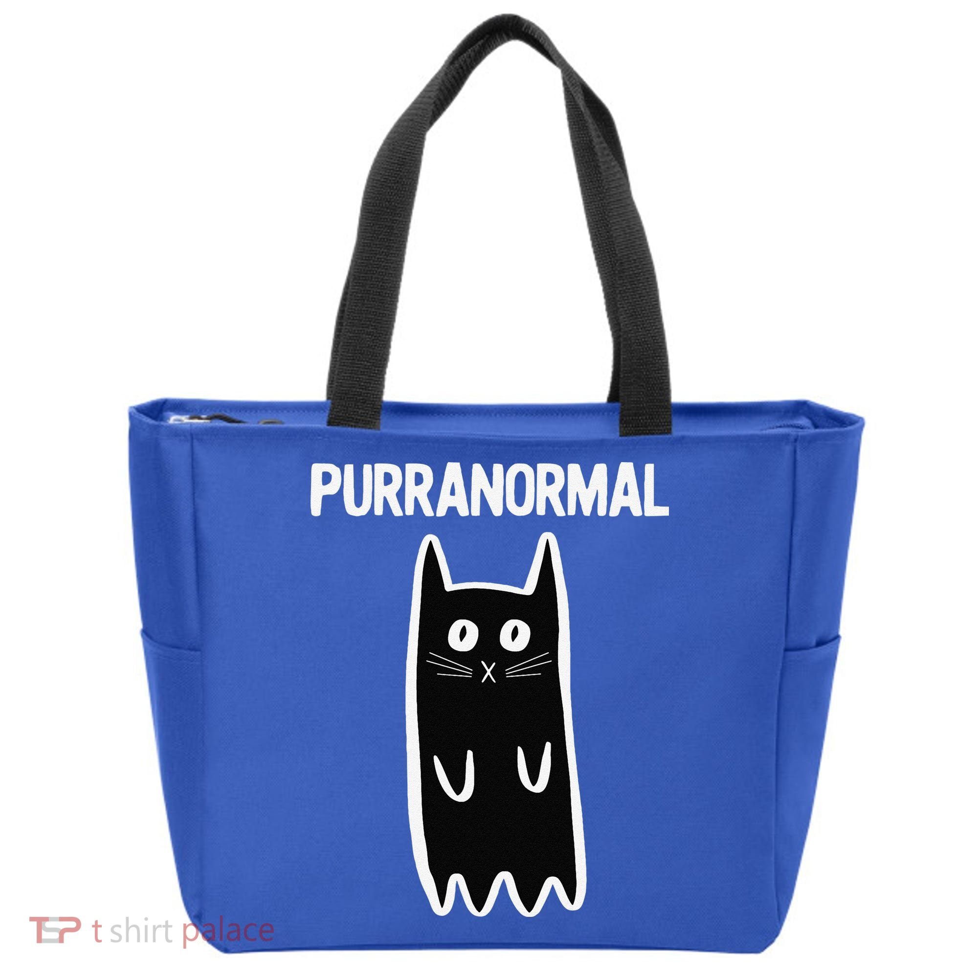 Purranormal Ghost Cat Paranormal Halloween Kitty Cat Tote Bag