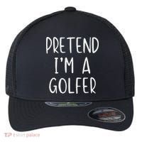 Pretend Golfer Costume Halloween Simple Funny Golfing Golf Flexfit Unipanel Trucker Cap thumb 0