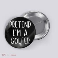 Pretend Golfer Costume Halloween Simple Funny Golfing Golf Button thumb 0