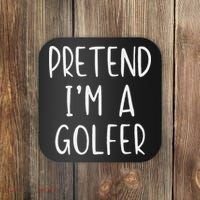 Pretend Golfer Costume Halloween Simple Funny Golfing Golf Coaster thumb 0