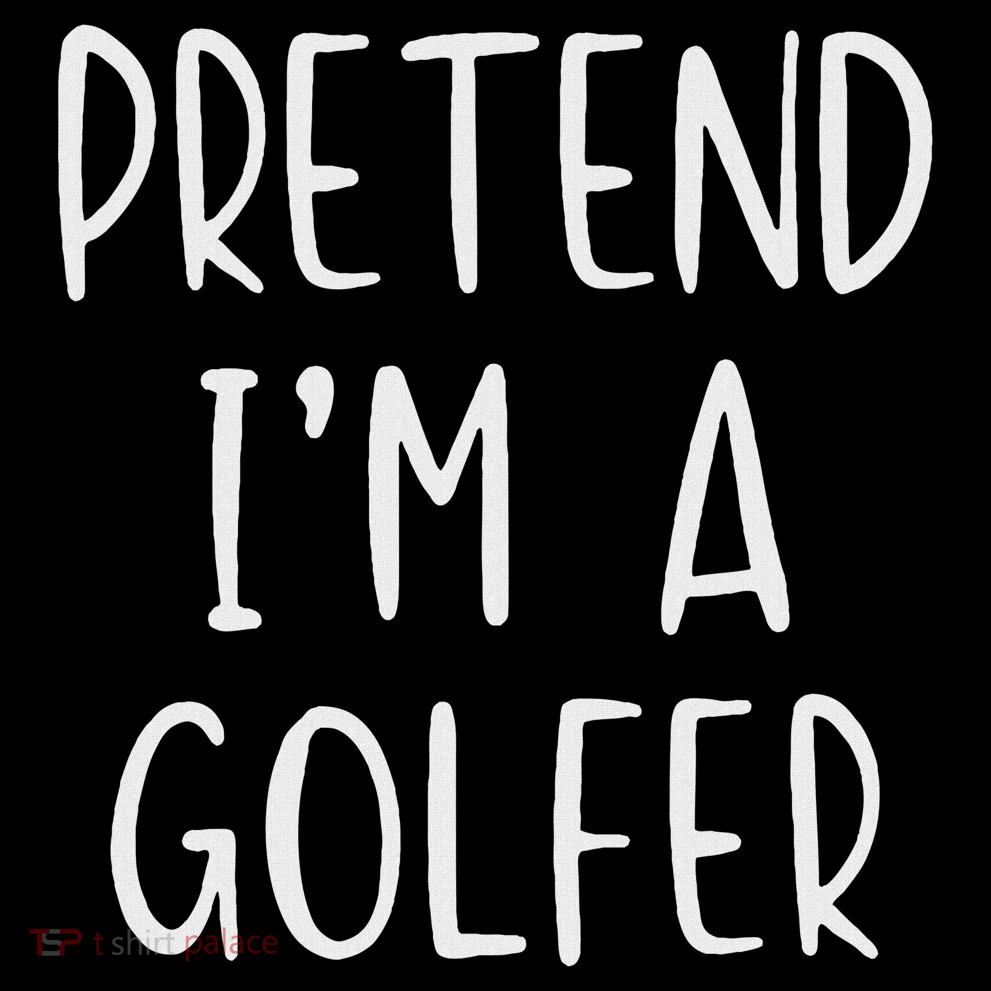 Pretend Golfer Costume Halloween Simple Funny Golfing Golf Women's Hoodie