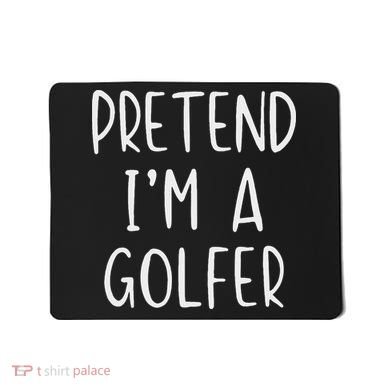 Pretend Golfer Costume Halloween Simple Funny Golfing Golf Mousepad