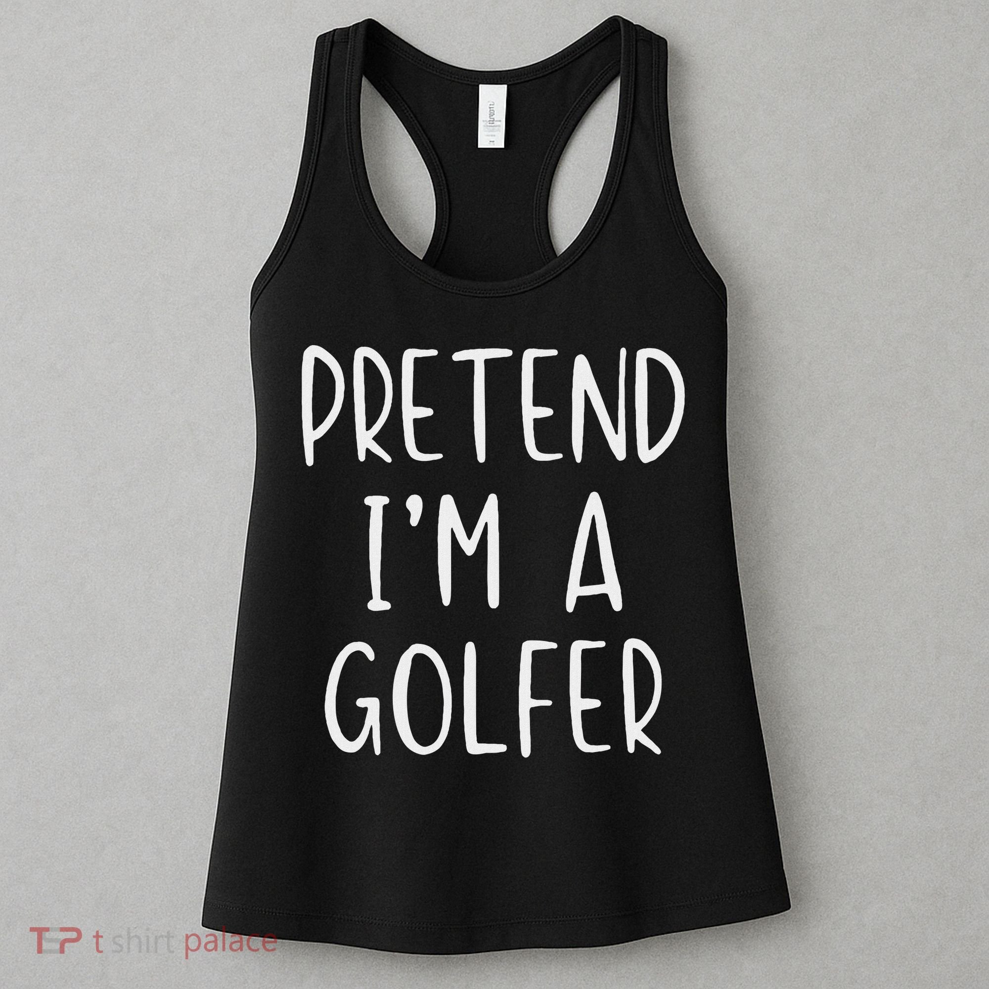 Pretend Golfer Costume Halloween Simple Funny Golfing Golf Women's Tank Top