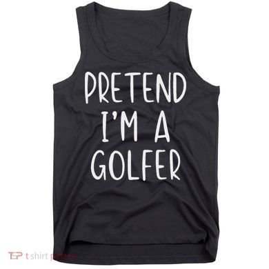 Pretend Golfer Costume Halloween Simple Funny Golfing Golf Tank Top