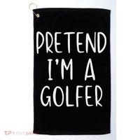 Pretend Golfer Costume Halloween Simple Funny Golfing Golf Golf Towel thumb 0