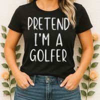 Pretend Golfer Costume Halloween Simple Funny Golfing Golf Women's T-Shirt thumb 2
