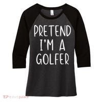 Pretend Golfer Costume Halloween Simple Funny Golfing Golf Women's Tri-Blend 3/4-Sleeve Raglan Shirt thumb 0