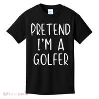 Pretend Golfer Costume Halloween Simple Funny Golfing Golf Kids T-Shirt thumb 0